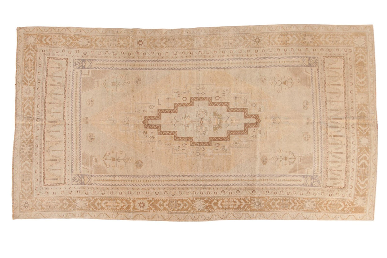 5.5x10.5 Vintage Distressed Oushak Carpet // ONH Item 6869