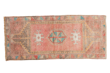 1.5x4 Vintage Distressed Oushak Rug Mat Runner // ONH Item 6877