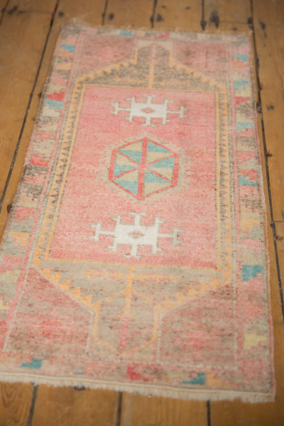 1.5x4 Vintage Distressed Oushak Rug Mat Runner // ONH Item 6877 Image 4