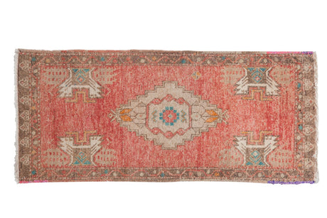 1.5x4 Vintage Distressed Oushak Rug Mat Runner // ONH Item 6879