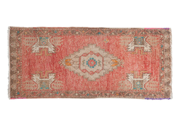 1.5x4 Vintage Distressed Oushak Rug Mat Runner // ONH Item 6879