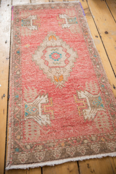 1.5x4 Vintage Distressed Oushak Rug Mat Runner // ONH Item 6879 Image 4