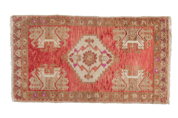 1.5x3 Vintage Distressed Oushak Rug Mat // ONH Item 6889