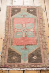 1.5x3 Vintage Distressed Oushak Rug Mat // ONH Item 6893 Image 3