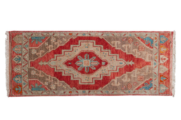 1.5x4 Vintage Distressed Oushak Rug Mat Runner // ONH Item 6899