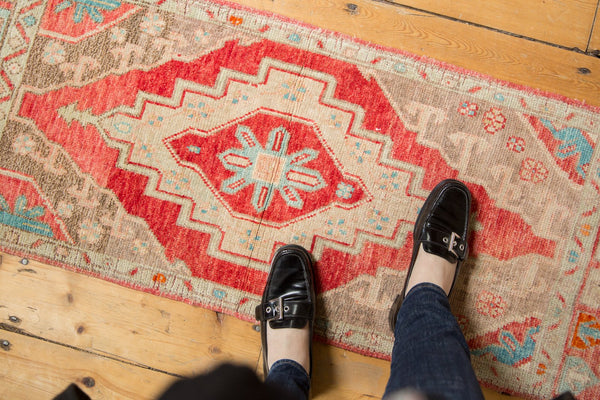 1.5x4 Vintage Distressed Oushak Rug Mat Runner // ONH Item 6899 Image 1