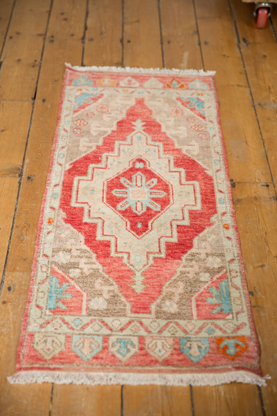 1.5x4 Vintage Distressed Oushak Rug Mat Runner // ONH Item 6899 Image 4