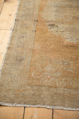 Mostly even wear across knot heads, faint foundation, on pale terra cotta and ivory Oushak.