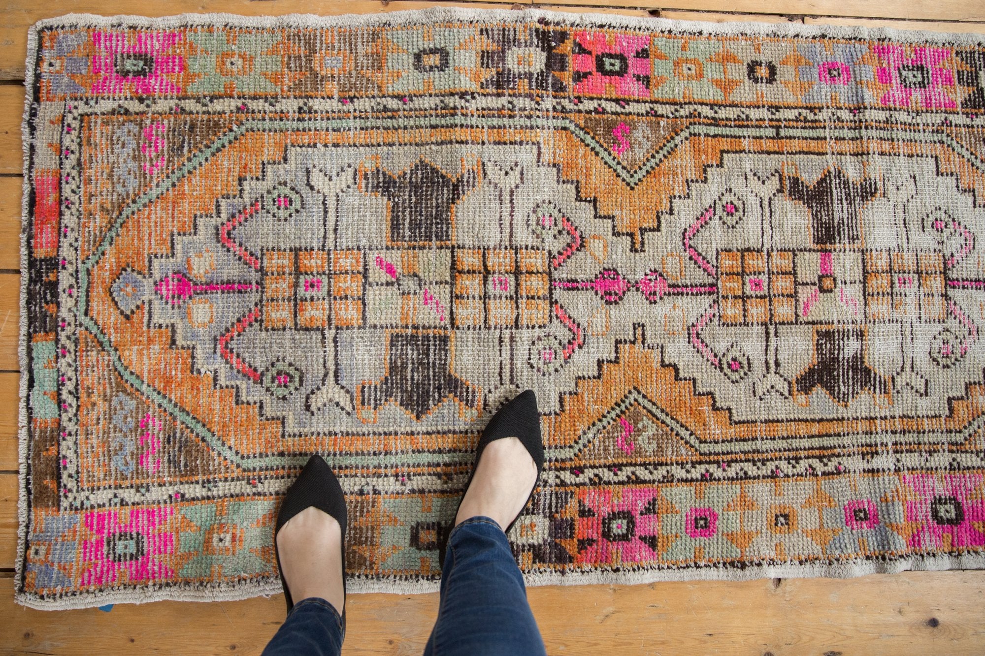 2.5x8 Vintage Distressed Oushak Rug Runner // ONH Item 6908 Image 1