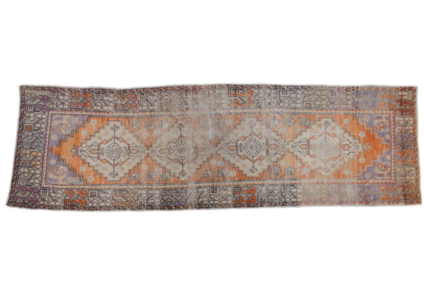 3x10 Vintage Distressed Oushak Rug Runner // ONH Item 6909