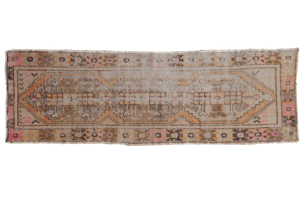 2.5x7.5 Vintage Distressed Oushak Rug Runner // ONH Item 6912