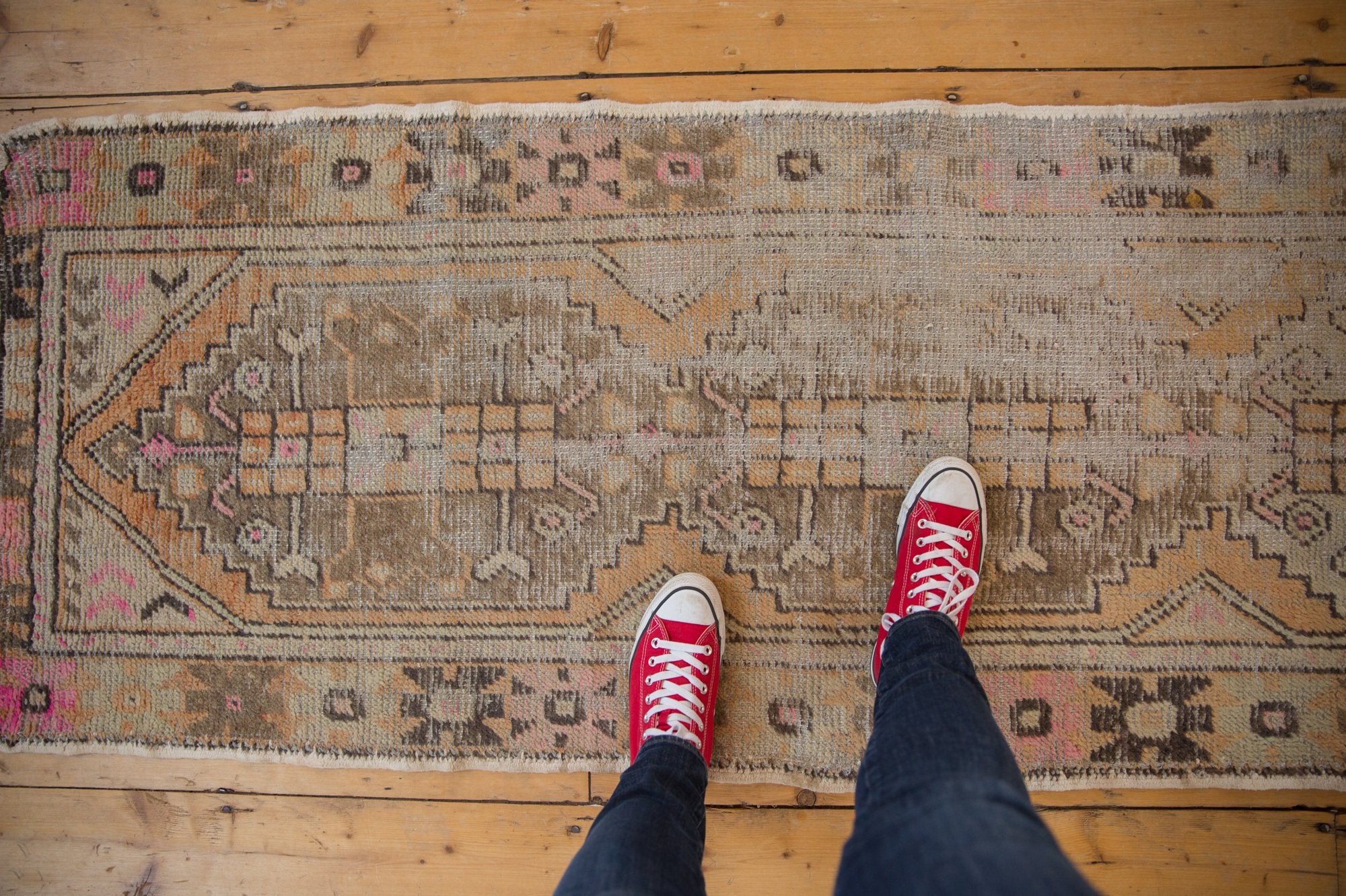 2.5x7.5 Vintage Distressed Oushak Rug Runner // ONH Item 6912 Image 1