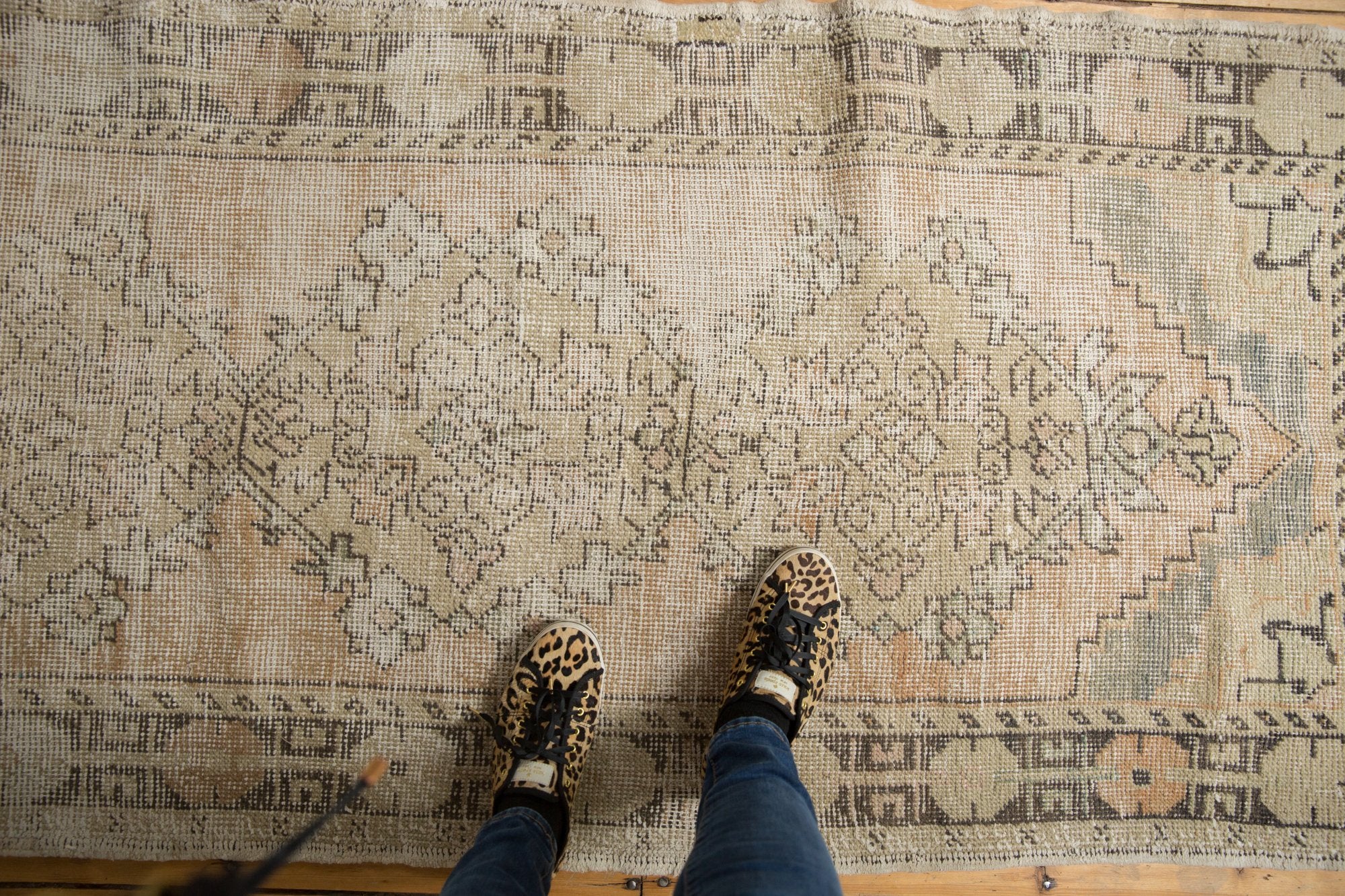 Vintage Distressed Oushak Rug Runner / ONH item 6914 Image 1