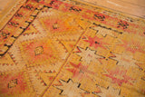 Vintage Murat runner pile in saffron yellow and red, with foundation showing through.