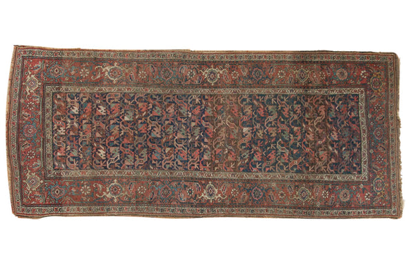 4.5x10.5 Antique Kurdish Bijar Rug Runner // ONH Item 6926