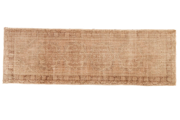 3x9.5 Vintage Distressed Oushak Rug Runner // ONH Item 6938