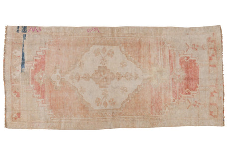 3x6.5 Vintage Distressed Oushak Rug Runner // ONH Item 6947