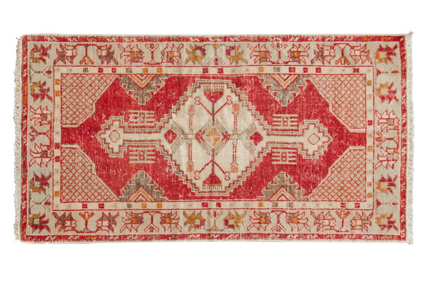 2.5x5 Vintage Distressed Oushak Rug Runner // ONH Item 6949
