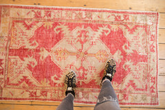 2.5x4.5 Vintage Distressed Oushak Rug // ONH Item 6952 Image 1