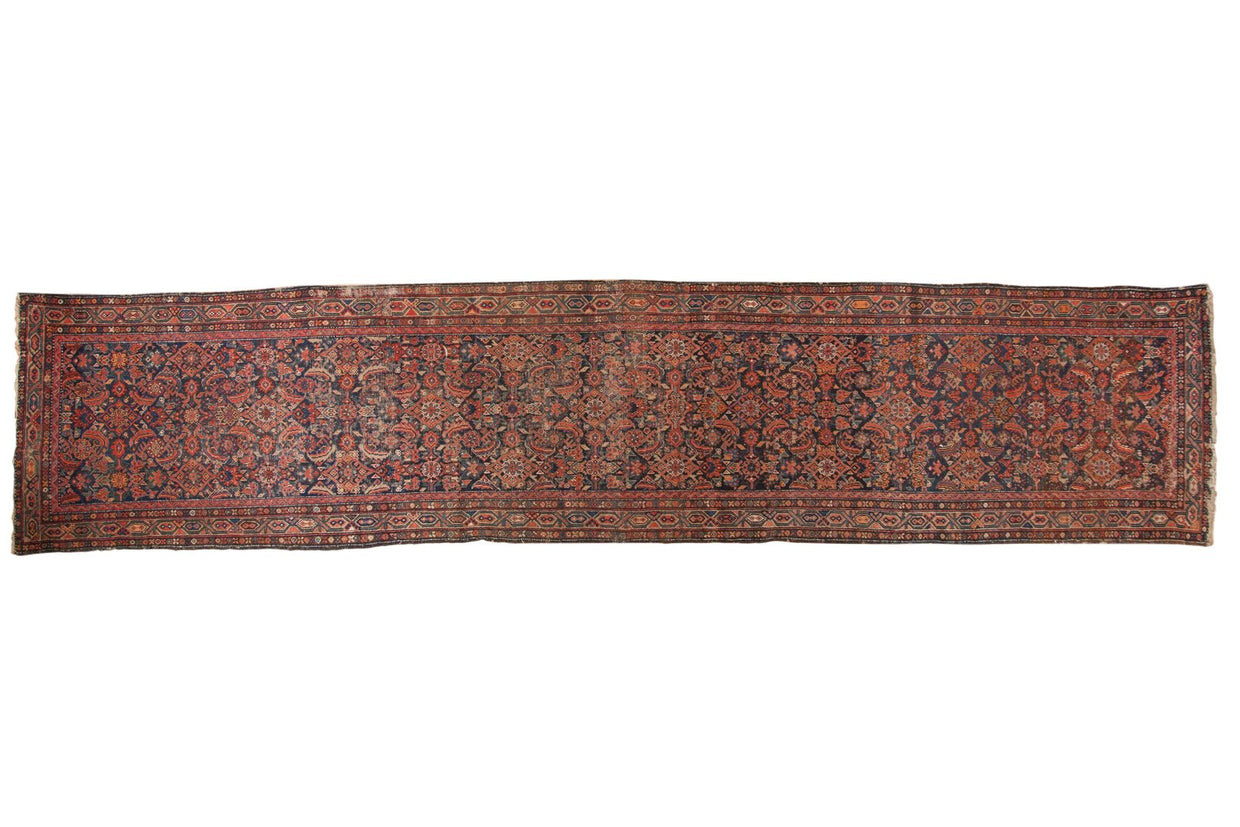 3.5x16.5 Vintage Hamadan Rug Runner // ONH Item 6957