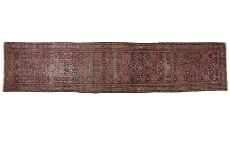 3.5x16.5 Vintage Hamadan Rug Runner // ONH Item 6958