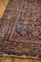 Worn Herati motif and Serbend border on a vintage Hamadan runner.