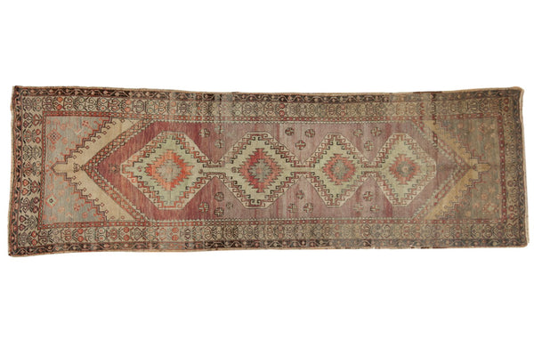 3.5x11.5 Vintage Distressed Oushak Rug Runner // ONH Item 6962