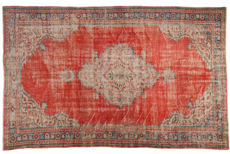 6x10 Vintage Distressed Oushak Carpet // ONH Item 6974