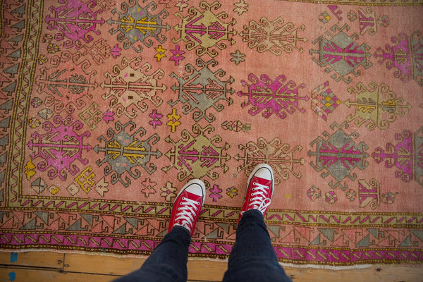 Vintage Distressed Oushak Rug Runner / ONH item 6986 Image 1