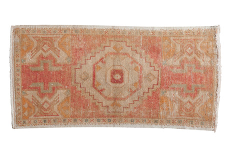 Vintage Distressed Oushak Rug Mat Runner / ONH item 6990