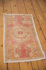 Vintage Distressed Oushak Rug Mat Runner / ONH item 6990 Image 4