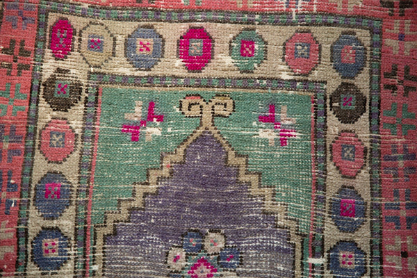 2.5x5 Vintage Distressed Oushak Rug Runner // ONH Item 6996 Image 7