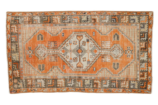 2.5x5 Vintage Distressed Oushak Rug Runner // ONH Item 6998