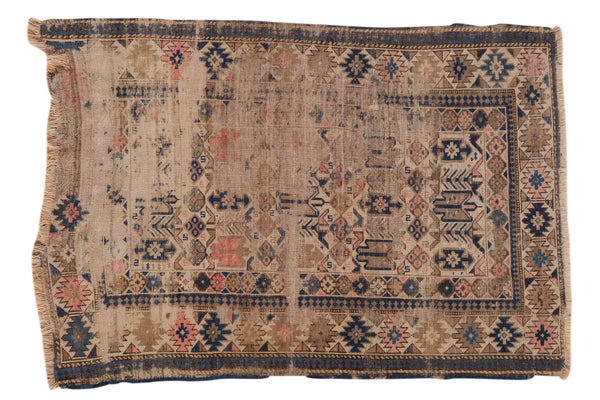 3.5x5 Antique Caucasian Rug // ONH Item 7001