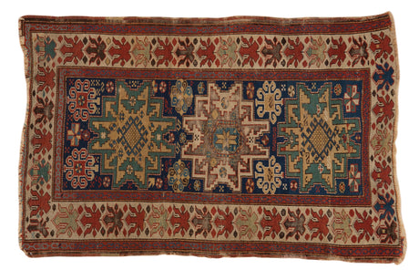 3x5 Antique Caucasian Rug // ONH Item 7007