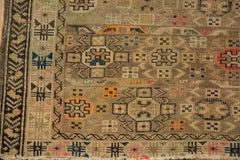 2.5x2.5 Antique Caucasian Square Rug Mat // ONH Item 7010 Image 4