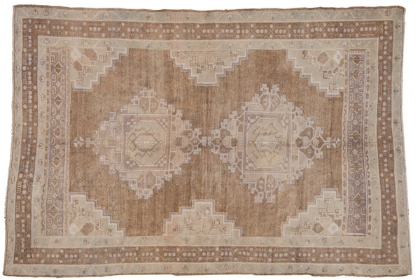 5.5x8.5 Vintage Distressed Oushak Carpet // ONH Item 7016