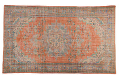 6x9.5 Vintage Distressed Oushak Carpet // ONH Item 7017