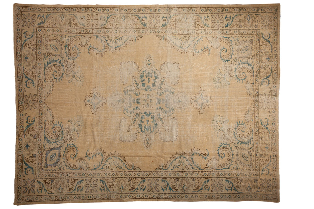 Vintage Distressed Oushak Carpet / ONH item 7019