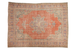 6.5x9 Vintage Distressed Oushak Carpet // ONH Item 7021