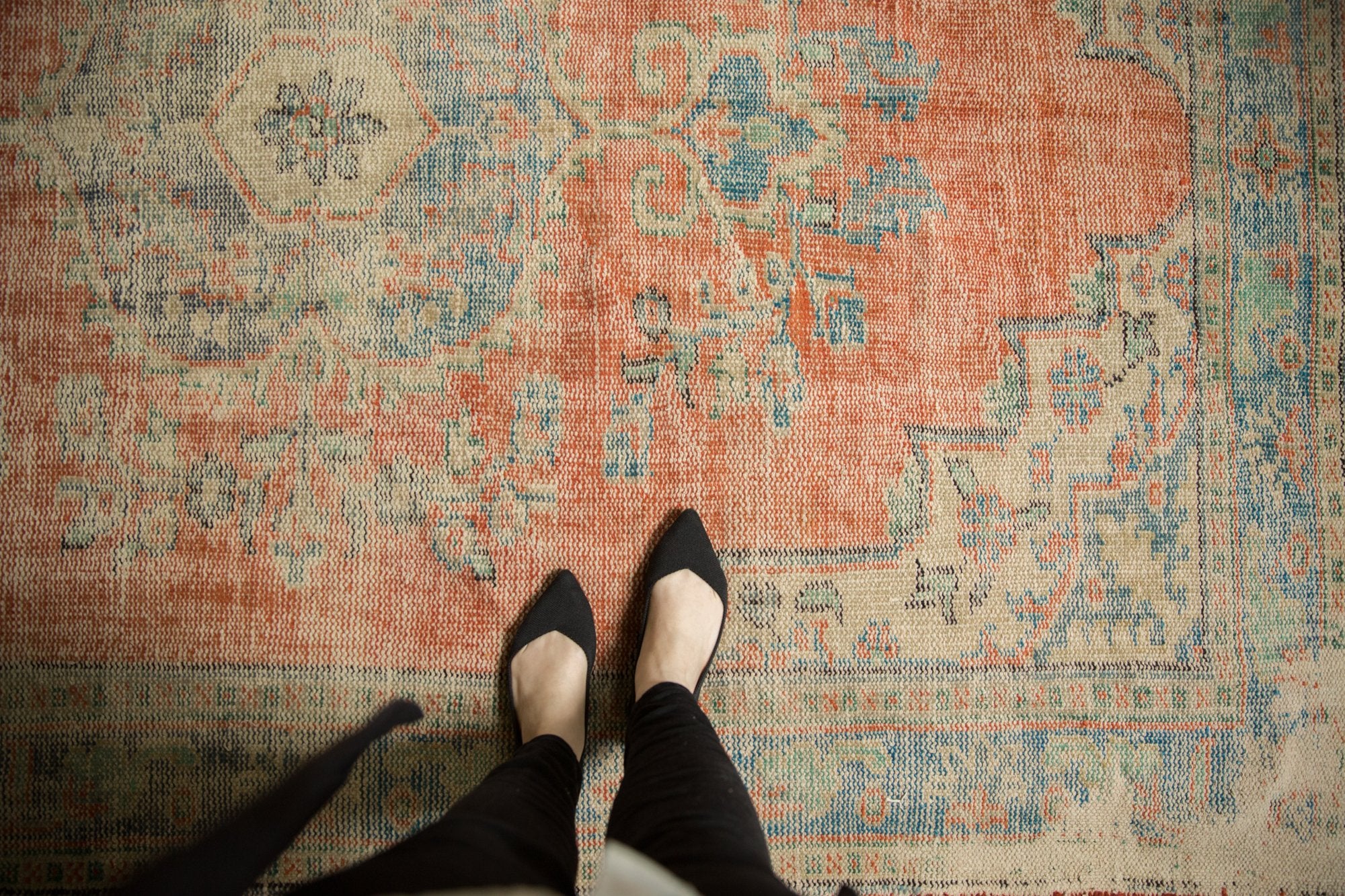 6x9 Vintage Distressed Oushak Carpet // ONH Item 7022 Image 1