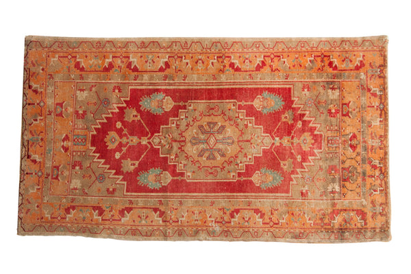 3.5x6.5 Vintage Distressed Oushak Rug // ONH Item 7028