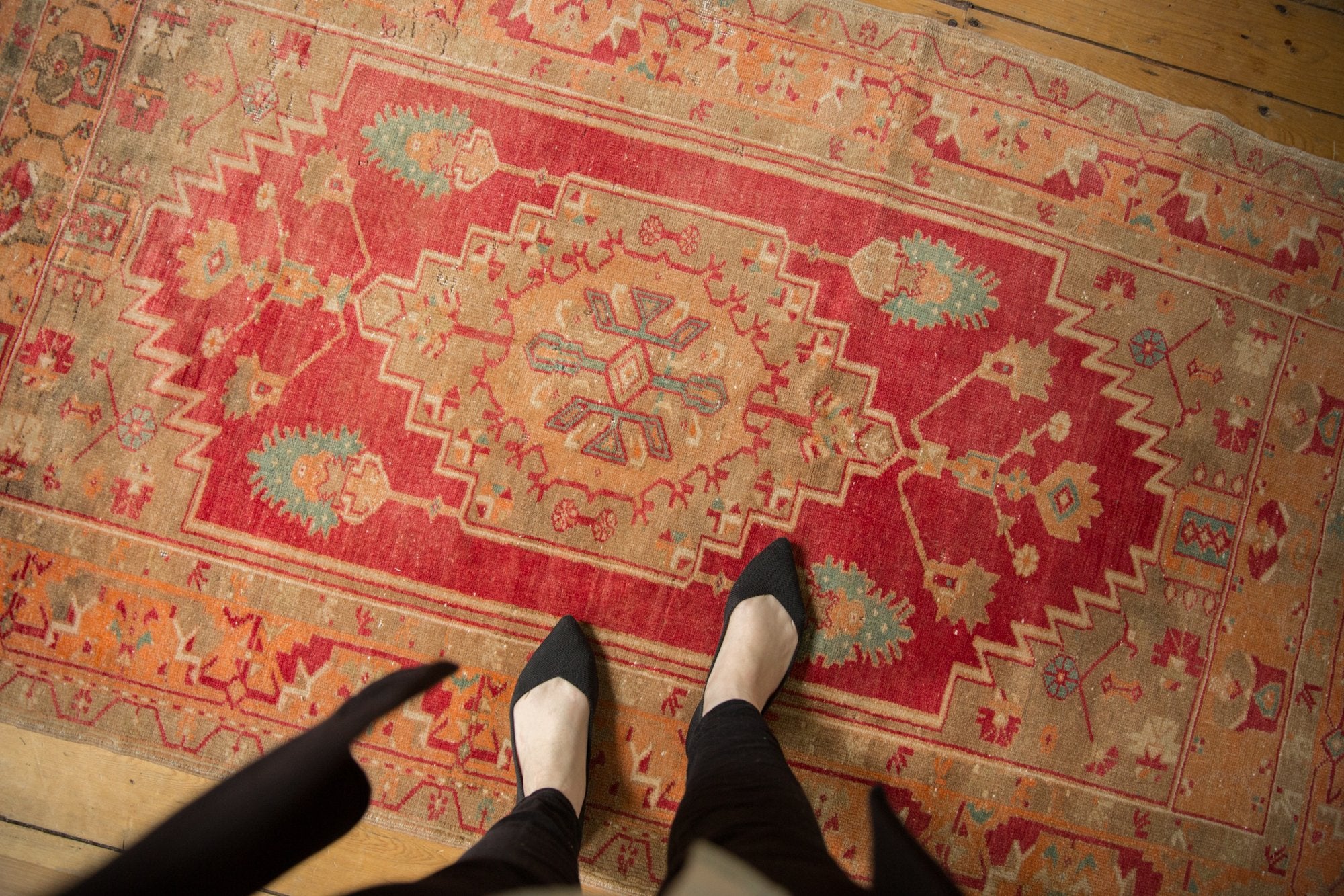 3.5x6.5 Vintage Distressed Oushak Rug // ONH Item 7028 Image 1