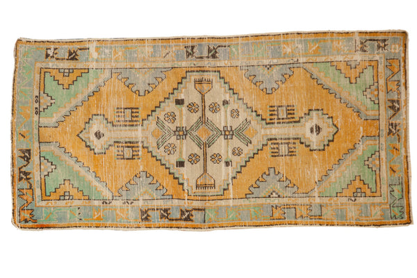 2.5x5 Vintage Distressed Oushak Rug Runner // ONH Item 7037