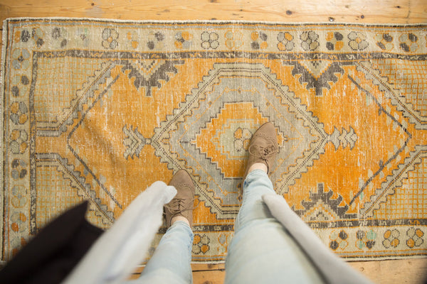 2.5x5.5 Vintage Distressed Oushak Rug Runner // ONH Item 7038 Image 1