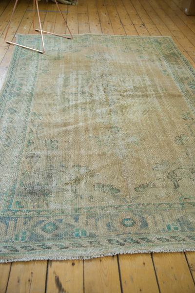 5.5x8.5 Vintage Distressed Oushak Carpet // ONH Item 7043 Image 4