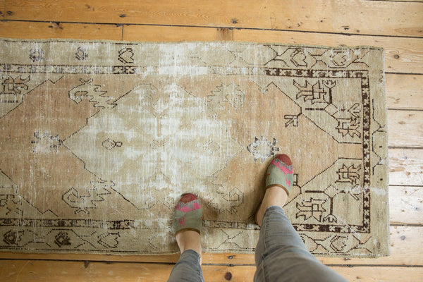 2.5x5 Vintage Distressed Oushak Rug Runner // ONH Item 7047 Image 1