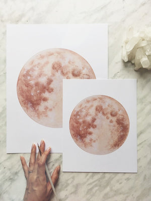 Katelyn Morse Warm Moon Art Print // ONH Item 7051 Image 1