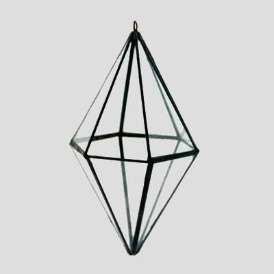 Glass Diamond Air Plant Hanger // ONH Item 7066