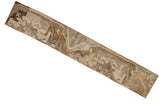 Vintage Fragment Oushak runner, coffee brown and ivory rectilinear medallions with birds.